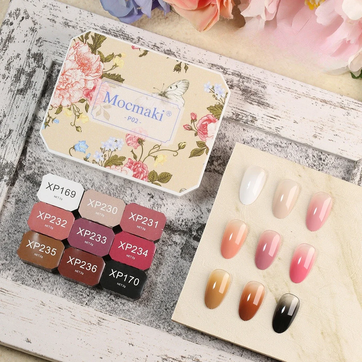 9 Colors Pat Painting Gel Nail Polish 18ml High Saturated Thick Paint Gradient Nail Polish Gel Varnishes Natural and Delicate