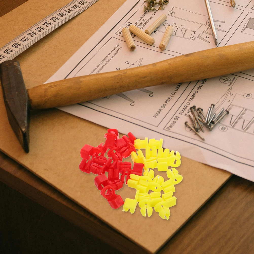 

20 Sets Door Lock Latch Clips Automotive Trailer Locking Push Plastic Handle Retainer Rod Car Parts