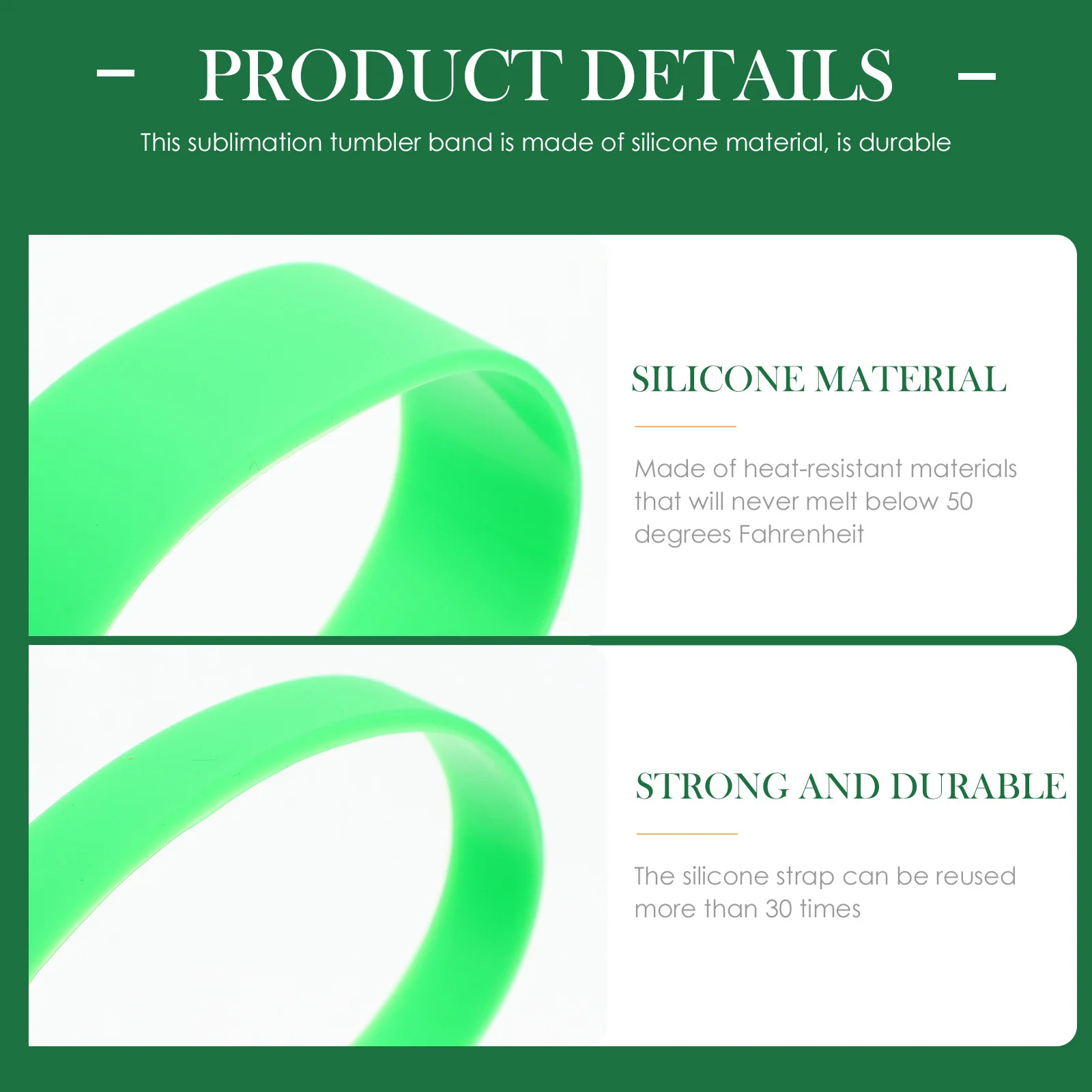 

1Set Sublimation Tumbler Band Silicone Heat Resistant Tape for Thermal Accessories Anti Ghosting Sleeve Rings