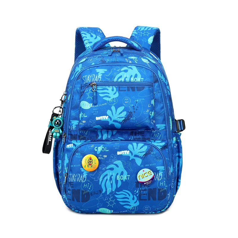 Mochila escolar de dibujos animados para niños y adolescentes, morral impermeable para libros de primaria