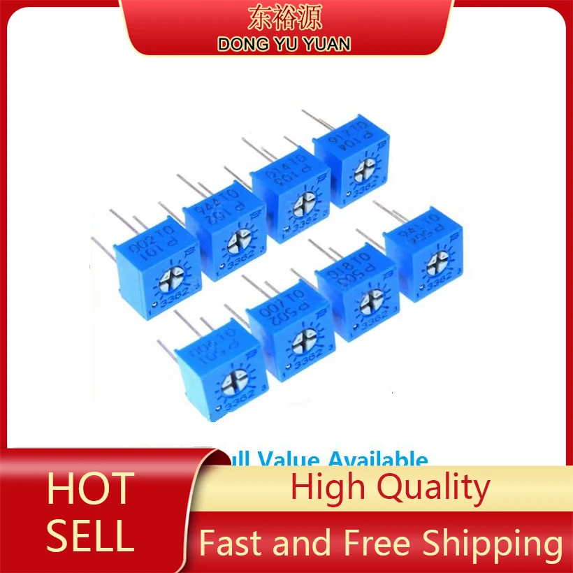 10 Stück 3362P Trimpo Trimmer Potentiometer 3362 500R 1K 2K 5K 10K 20K 50K 100K 101 201 501 102 202 502 103 203 503 104 204 504 105