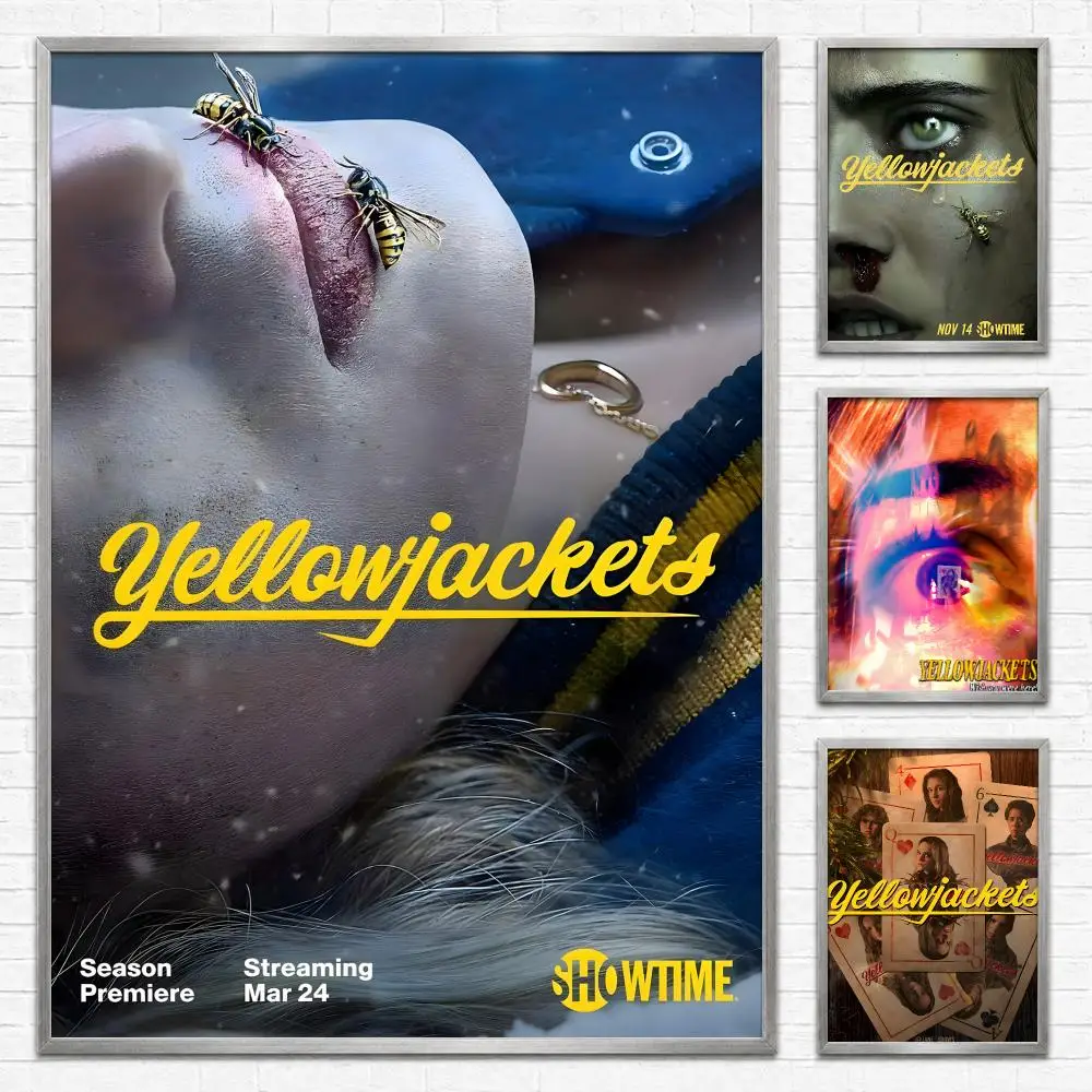 TV Series Yellowjackets Poster Self‑Adhesive Waterproof PP Poster Coffee House Bar Wall Art Sticker Room Home Decor