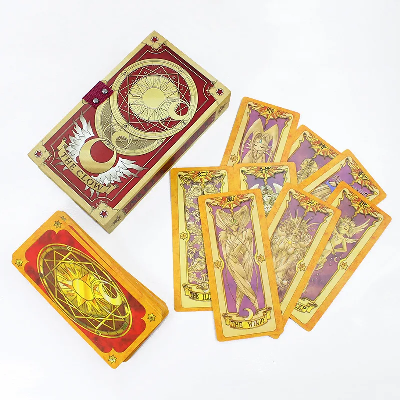 Anime Card Captor Sakura Cards New 60Pcs 1 Set Card Captor Sakura Clow Cards Cosplay Deluxe Edition Anime Prop Gift Toy Taort