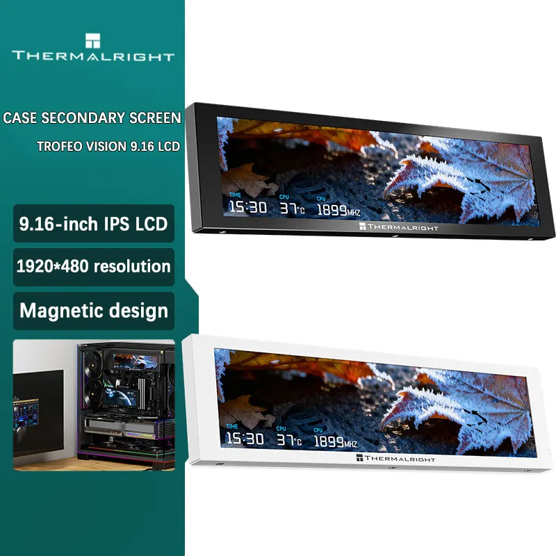 Thermalright TROFEO VISION 9.16 LCD 9.16-inch Magnetic USB HD Secondary Screen Multi-Scene Application Flexible Matching TYPE-C