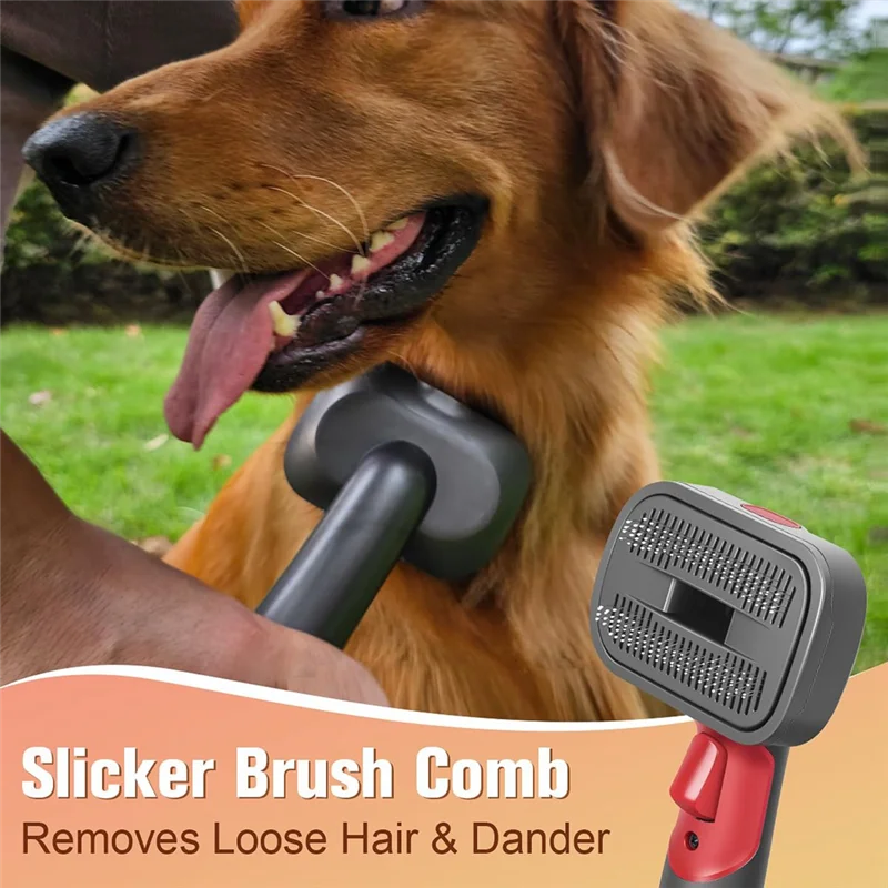 DHIPP-2-In-1 犬毛掃除ブラシ グルーミング & 脱落用 ダイソン Gen5、V15、V12、V11、V10、V8、V7 用 緩んだ毛を除去