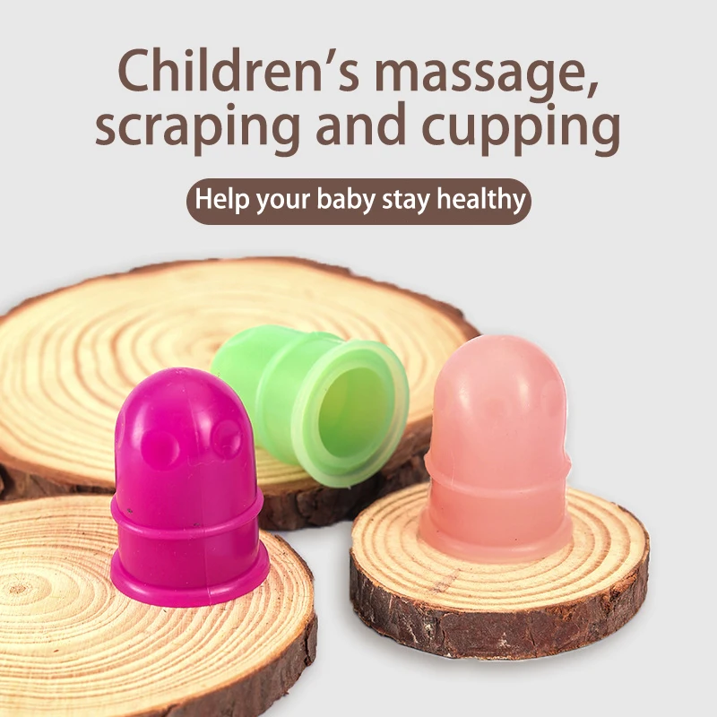 

1/2/3PC/lot Silicone Children Silicone Cupping Massage Cup For Body Fac Neck Eye Massage Vacuum Tank Body Facial Care Body Tools