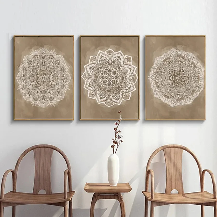 FULLCANG Vintage Mandala Flower Icon Diamond Painting Triptych Diy Full Mosaic Embroidery Sale Manual Arts Home Decor FG1934