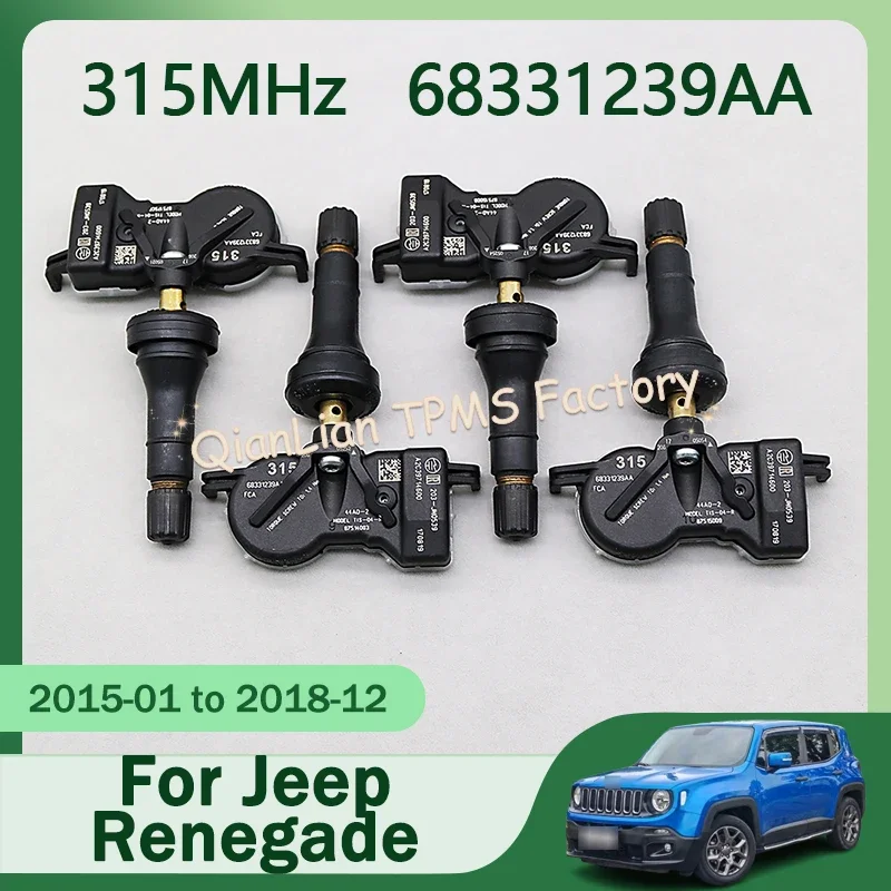 

68331239AA Система контроля давления в шинах для Jeep Renegade 2015 2016 2017 2018 1/4 шт. 315 МГц TPMS датчик шин