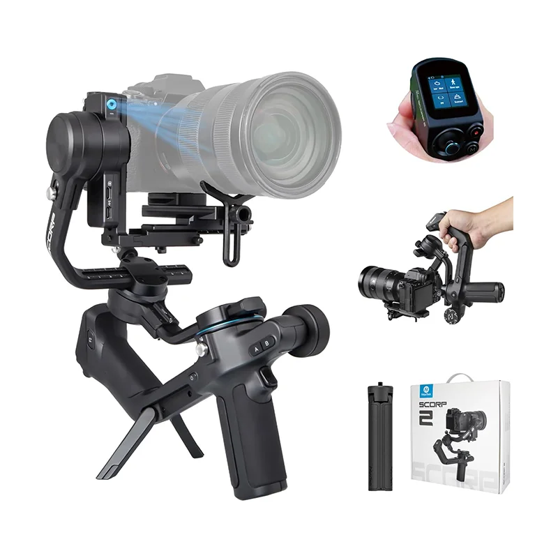 

Feiyu SCORP 2 Gimbal Stabilizer Integrated Al Tracking Sensor 3-Axis Stabilizer for DSLR and Mirrorless