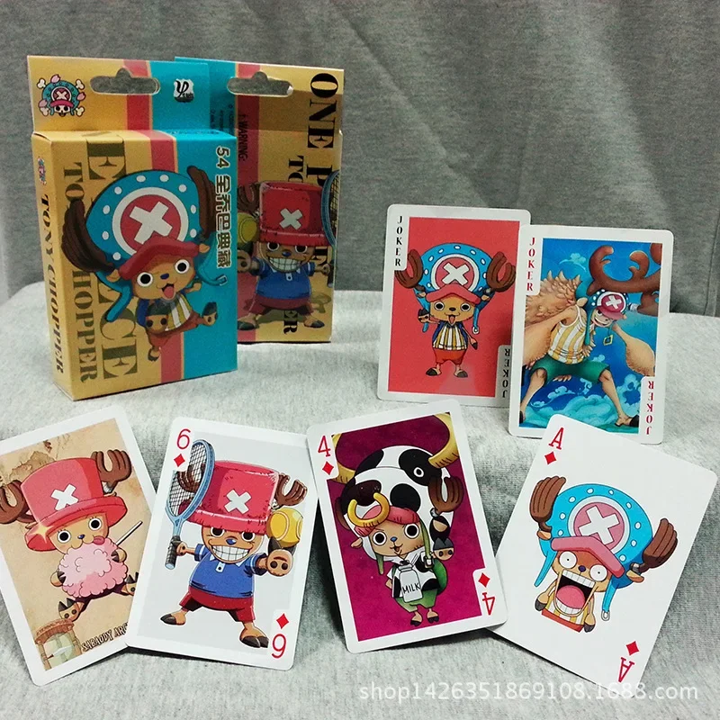 5 TYPES One Piece Monkey D Luffy Tony Tony Chopper card Poker Model Indoor family games HOME toys Gift Monkey D Luffy