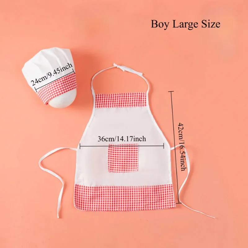 Delantal de Chef para bebé, conjunto de sombrero, accesorios de fotografía para bebé, accesorios de cocinero para recién nacido, sesión de fotos, sombrero de Chef a rayas, conjunto de disfraz de sirvienta