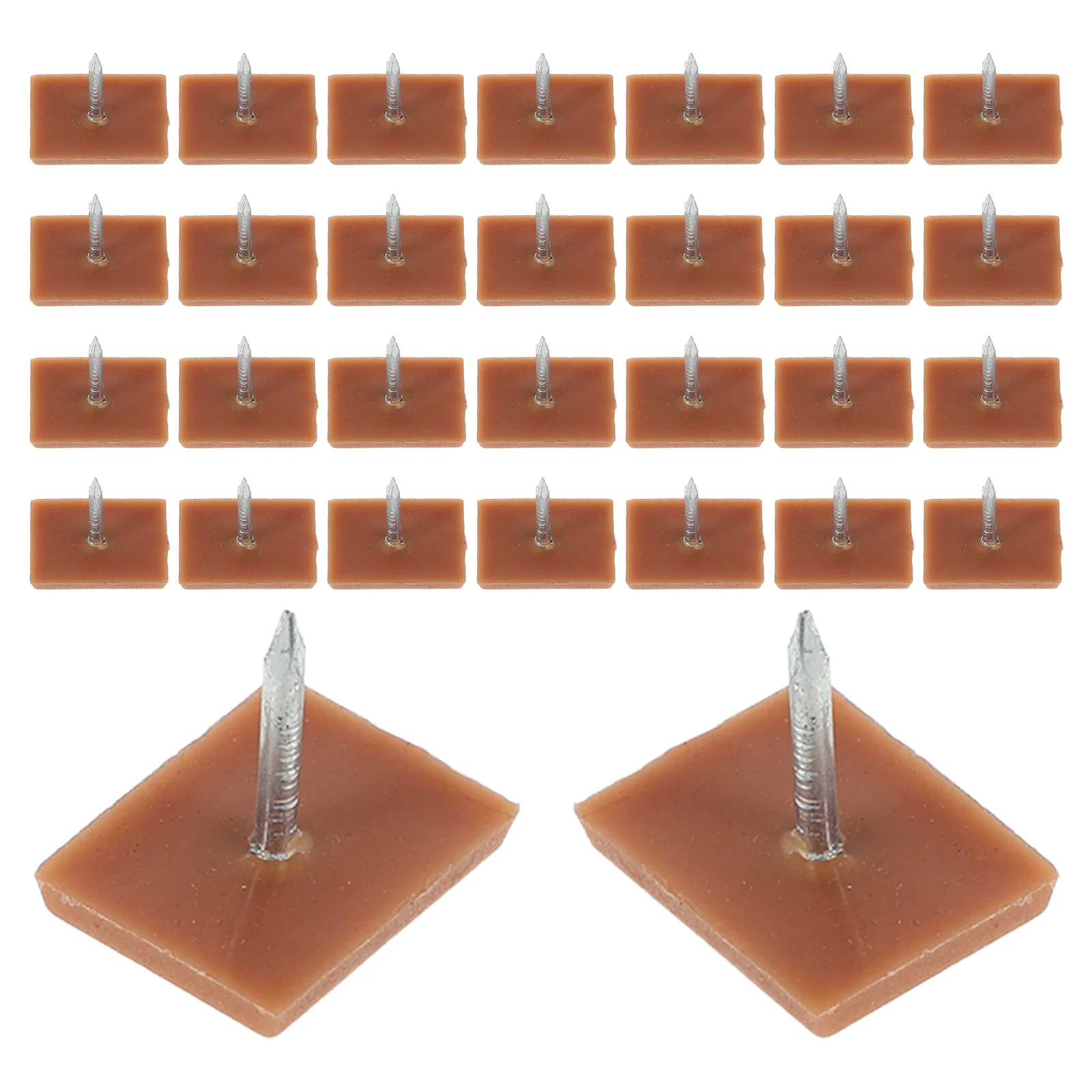 

30Pcs Rectangular Plastic Furniture Foot Nails Non-Slip Chair Leg Pads for Indoor Outdoor Tables Landscape Nails