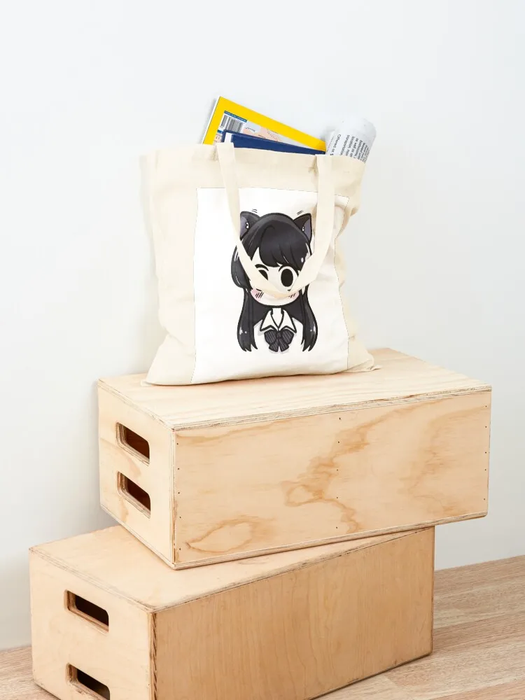 komi san can't communicate manga komi cat blush! Tote Bag bag for beach Canvas stote bag reusable shopping