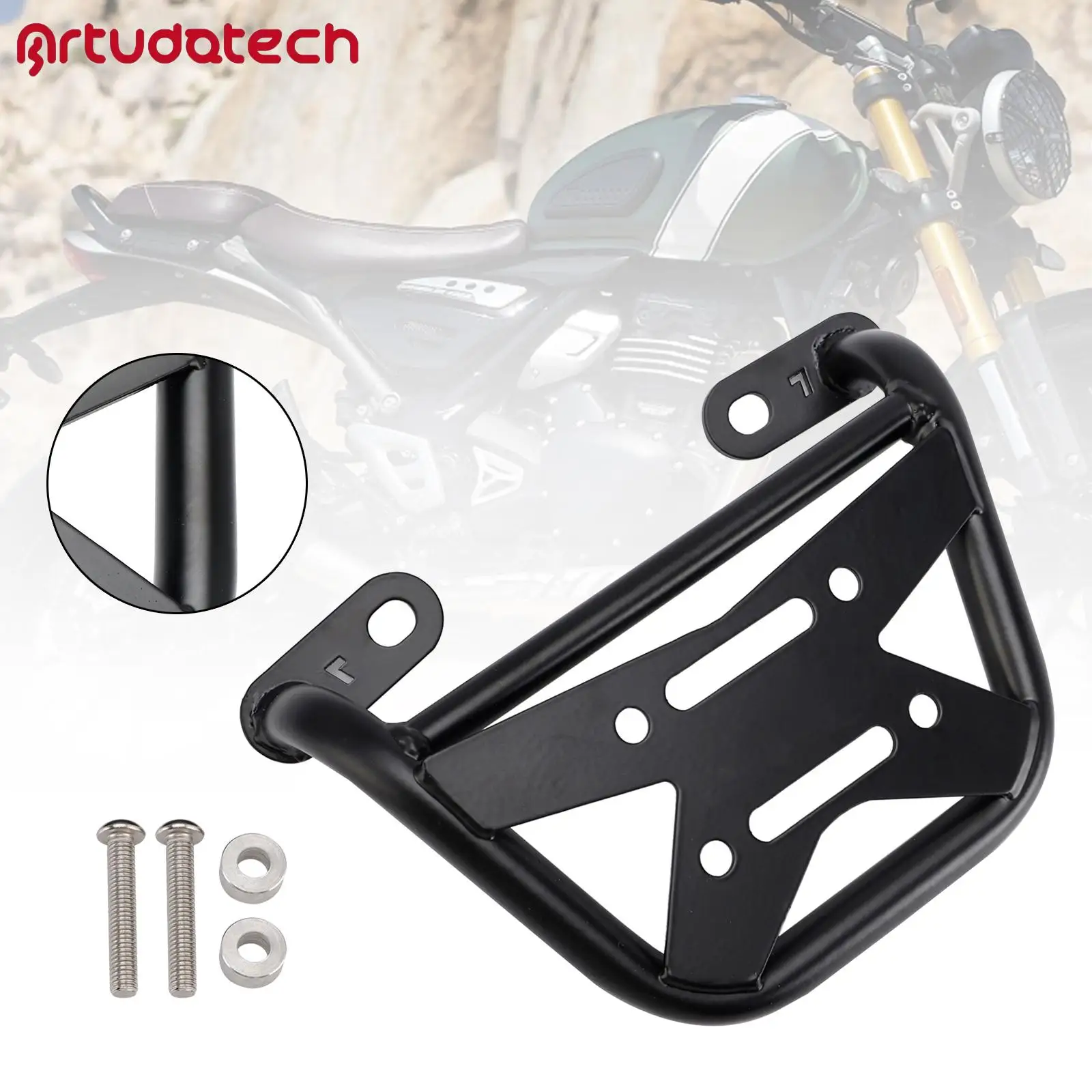 

Artudatech Saddlebag Support Mounting Bracket Racks Left for Scrambler 400X Speed 400 T4
