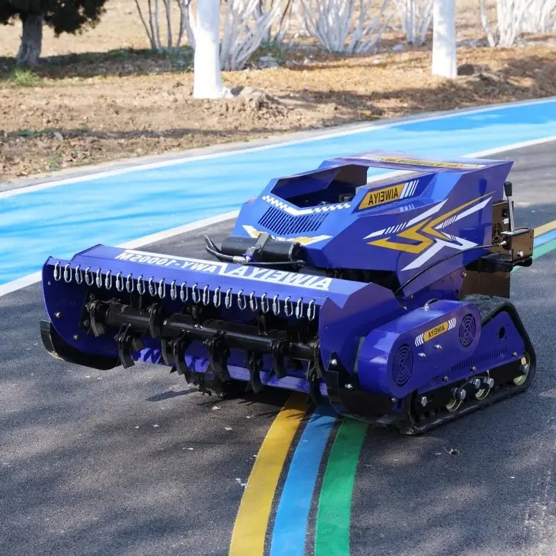 

Индивидуальная многофункциональная гусеничная газонокосилка с интеллектуальным пультом дистанционного управления и вращением на 360 градусов, садовая газонокосилка