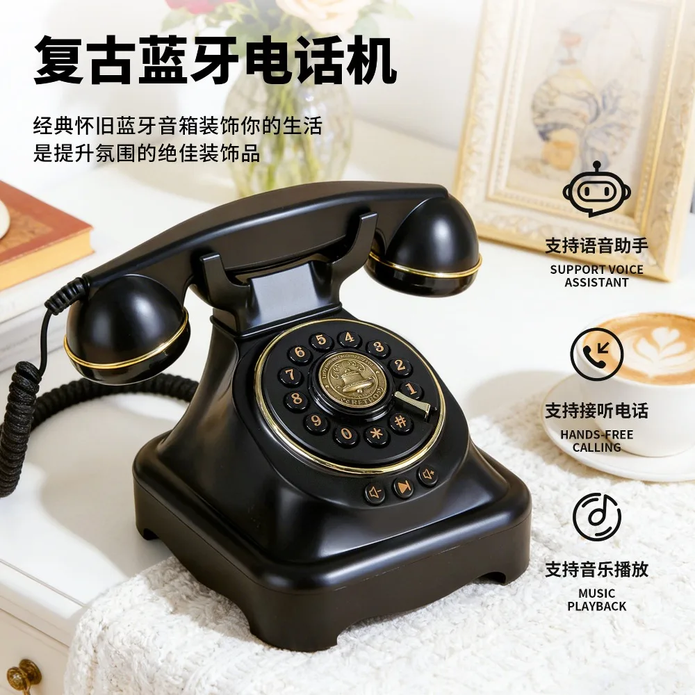 Vintage Retro Bluetooth Phone, Mobile Phone Extension One-click Wake-up Voice Assistant Antique