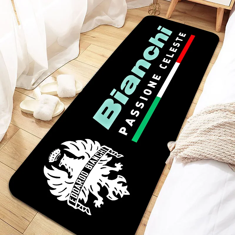 Bianchi Bikers Door Mat Entrance Non-slip Doormat Washable Kitchen Carpet Living Room Hallway Rugs Bathroom Bath Door Mats