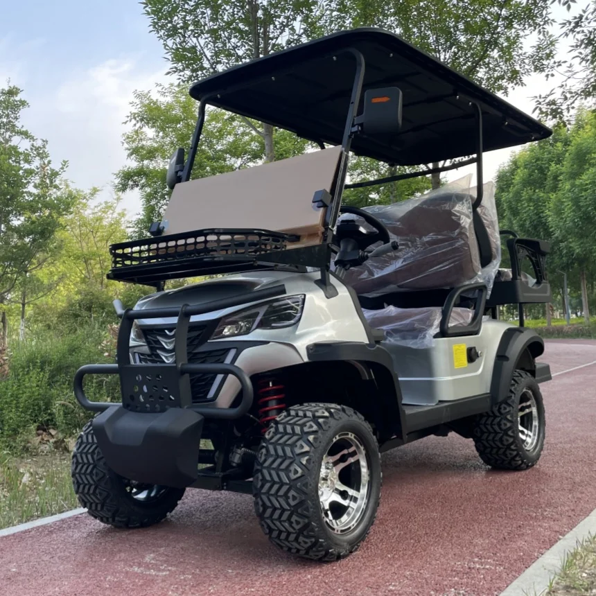 Factory Direct Sales 2 4 6 Seater Golf Cart 5000W Motor Electric Golf Cart Aluminium Frame High NewTech 4+2 Hunting Golf Cart