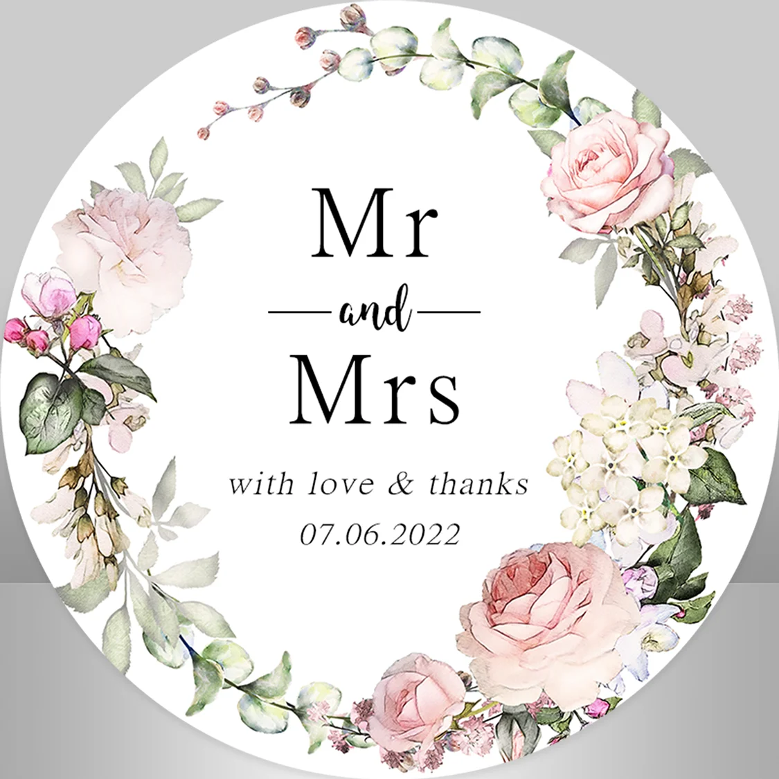 Sfondo Elepant per la decorazione della festa di compleanno della ragazza palloncini ad aria calda Baby Shower Round Circle fondale Covers