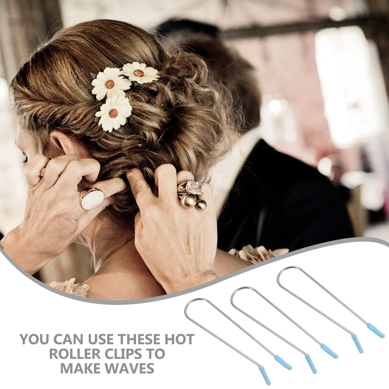 

20Pcs Hot Roller Clips Replacement for Electric Curlers U-Shaped Metal Wire Clips for Short Hair Perm Rods Salon Hairdressing