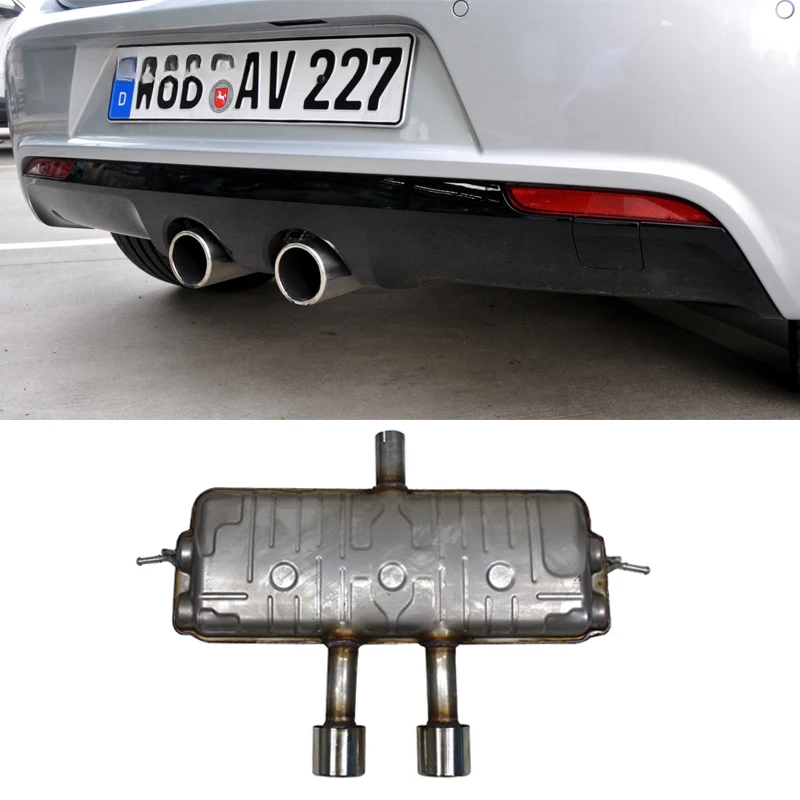 

R20 style High quality catback exhaust single midpipe exhaust pipe Middle Tail Section For VW golf 6 mk6 2008-2012