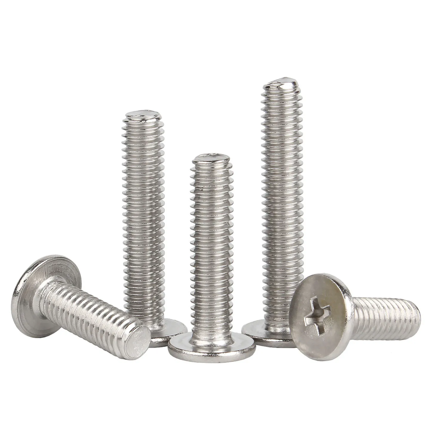 50~300Pcs M1 M1.2 M1.4 M1.6 M2 M2.5 M3 304 Stainless Steel CM Ultrathin Cross Flat Wafer Head Screw Phillips Super Low Head Bolt