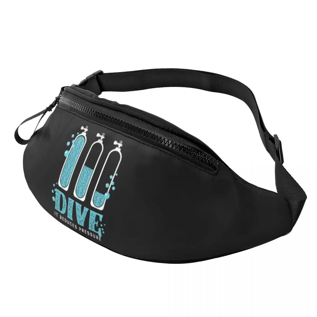 Scuba Diving Fanny Pack Women Men Custom Dive Lover Divers Crossbody Waist Bag for Traveling Phone Money Pouch