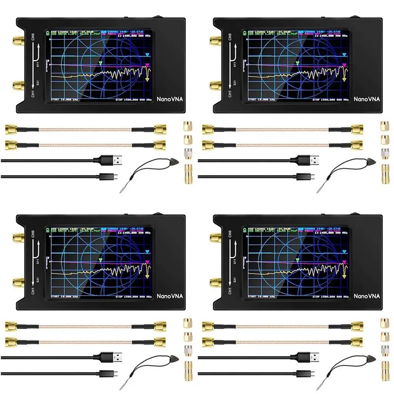 

Анализатор векторных цепей A92Z 4X для Nanovna-H4, 4-дюймовый дисплей, 10 кГц-1,5 ГГц, анализатор антенн MF VHF UHF