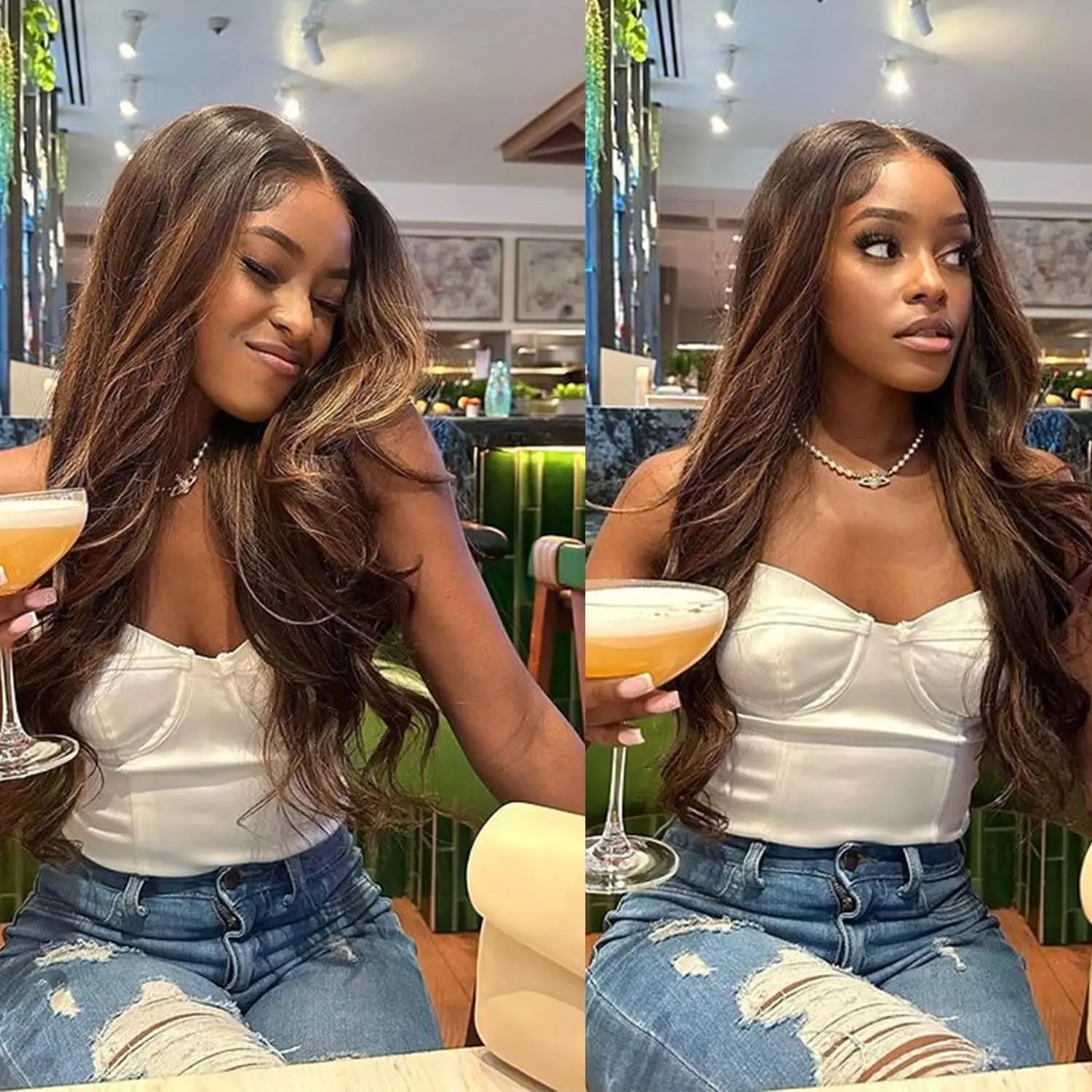 Lemoda منافذ صفقة تسليط الضوء على الجسم موجة خصلات الشعر المستعار الإنسان 13x4 الدانتيل الباروكة الأمامية أومبير 4/27 12A عذراء الشعر المستعار شعري طبيعي