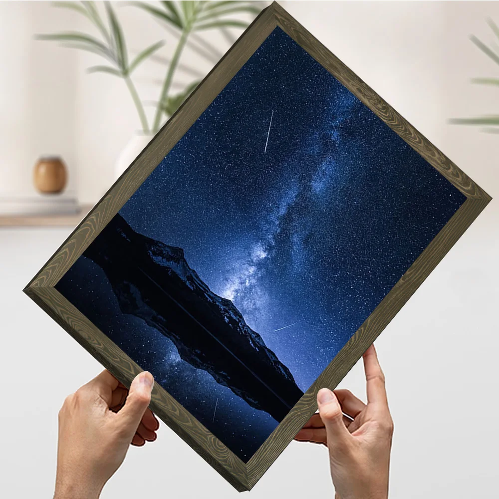 ملصق طباعة انعكاس المجرات صور قابلة للتخصيص لوحة فنية جدارية على القماش هدية لتزيين الغرفة والديكور الداخلي