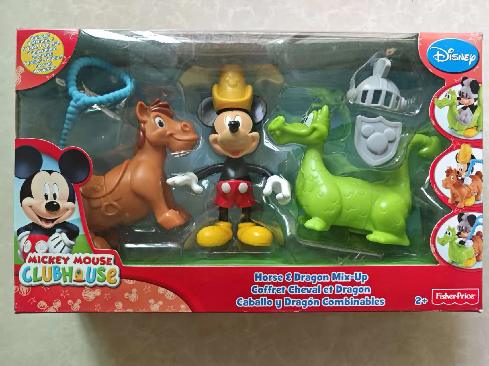 

Disney Fisher Price Mickey Mouse Clubhouse Coffret cheval et bragon Action Figures Children Toys Gifts PVC Collection Decoration