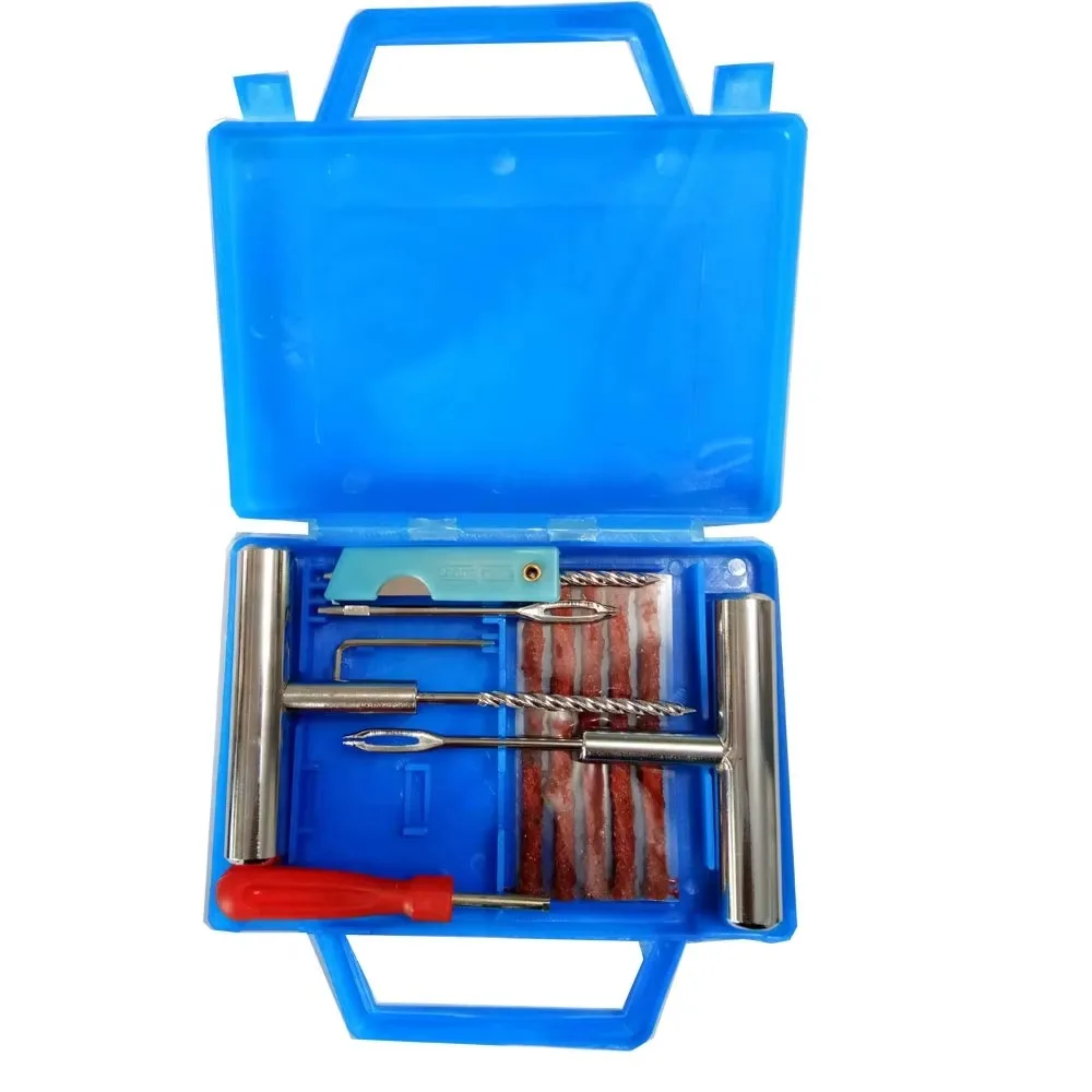 Heavy Duty Tire Plug Kit - All-in-One Universal Tire Repair Kit with Plugs, Professional Tools for Tubeless Tyre Flats for Cars