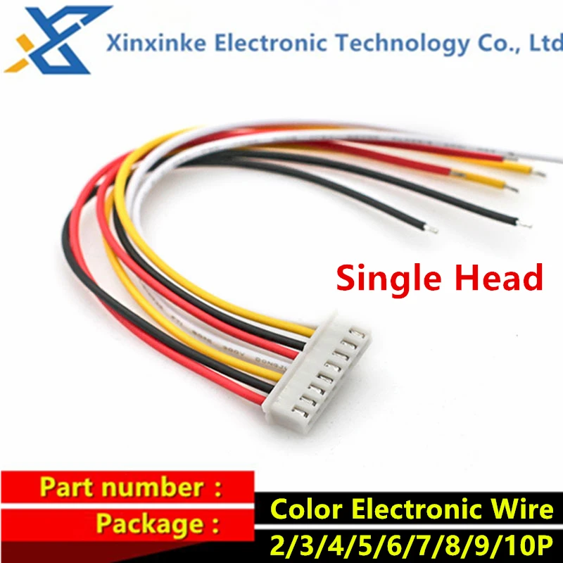 XH2.54mm Color Electronic Wire 2P/3/4/5/6/7/8/9/10P 11P 12P Long 10CM 20CM  30CM Single Head  Double Head Connection Wire 2P~12P