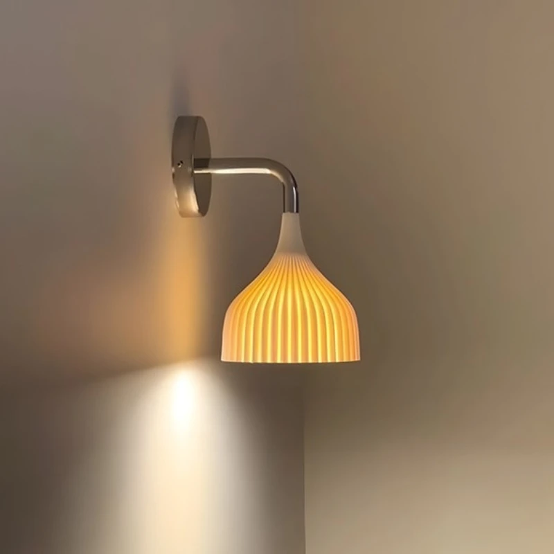 Bedroom bedside wall lamp LED pull wire wall lamp short corridor aisle lamp