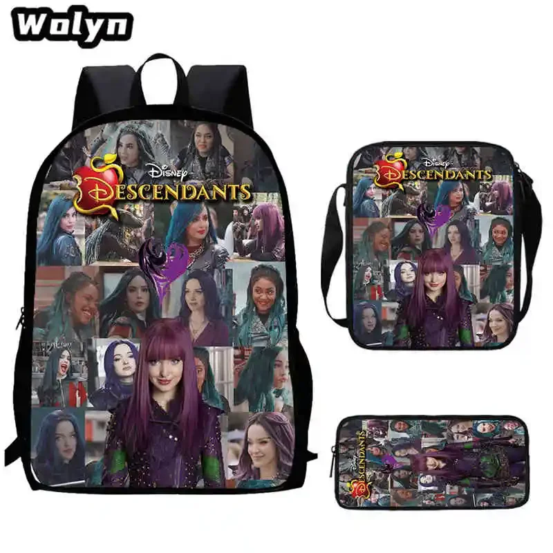 Cartoon Movie-Ddescendants Child School Backpack With Shoulder Bags Pencil Bags For Kindergarten,Best Gift For Boys and Girls