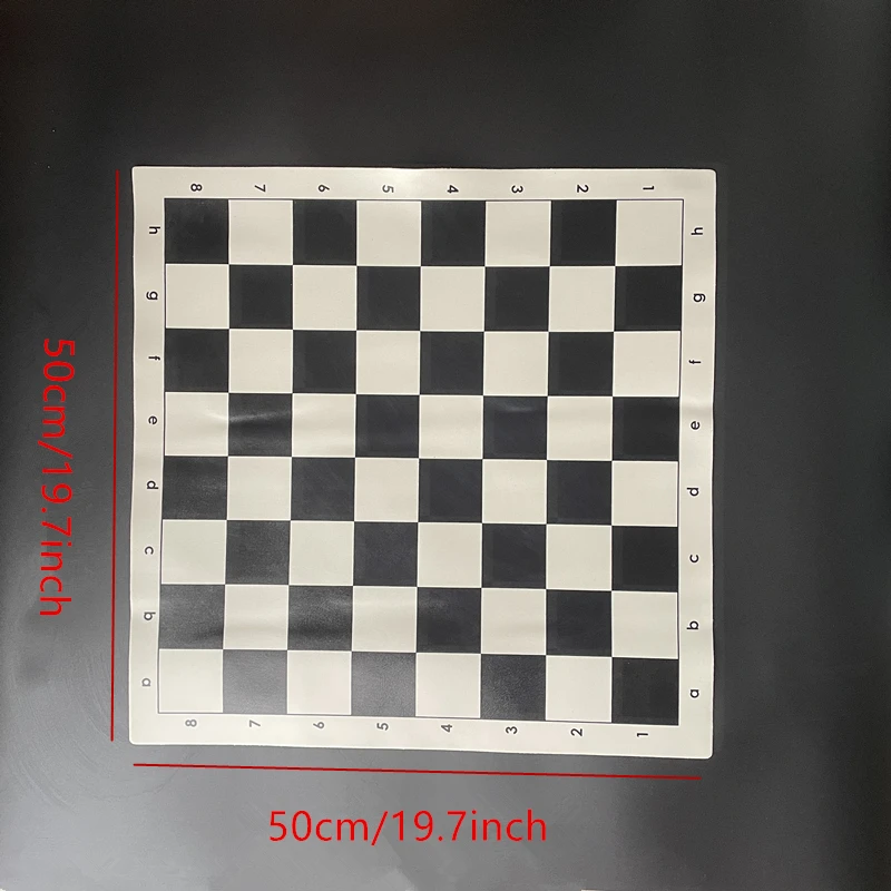 New 50cm Checkerboard Chess black and white Portable rollable game accessories Standard