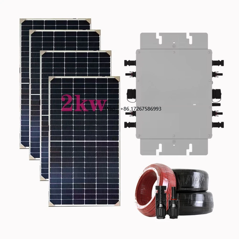300W-2KW Micro Inverter Monocrystalline Polysilicon Grid Connected System  Controller Grounding Installation