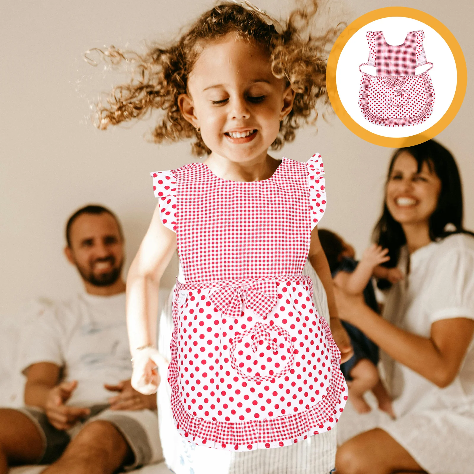 

1 set Baby Apron Cotton Toddler Apron Sleeveless Kids Smock Reusable Painting Craft Picnic Baking Dinner Bib For Children Aprons