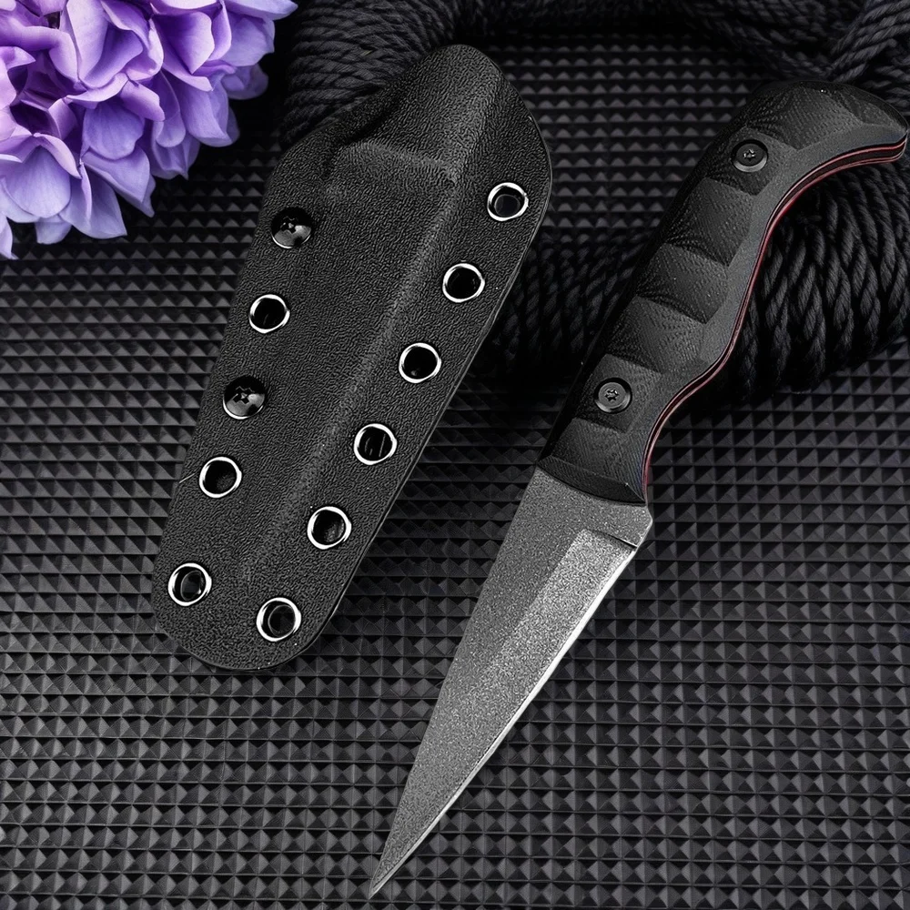 

Высококачественный уличный нож с фиксированным лезвием 8Cr13MoV, прочное лезвие G10, ручка для кемпинга, охоты, рыбалки, режущий инструмент с ножнами