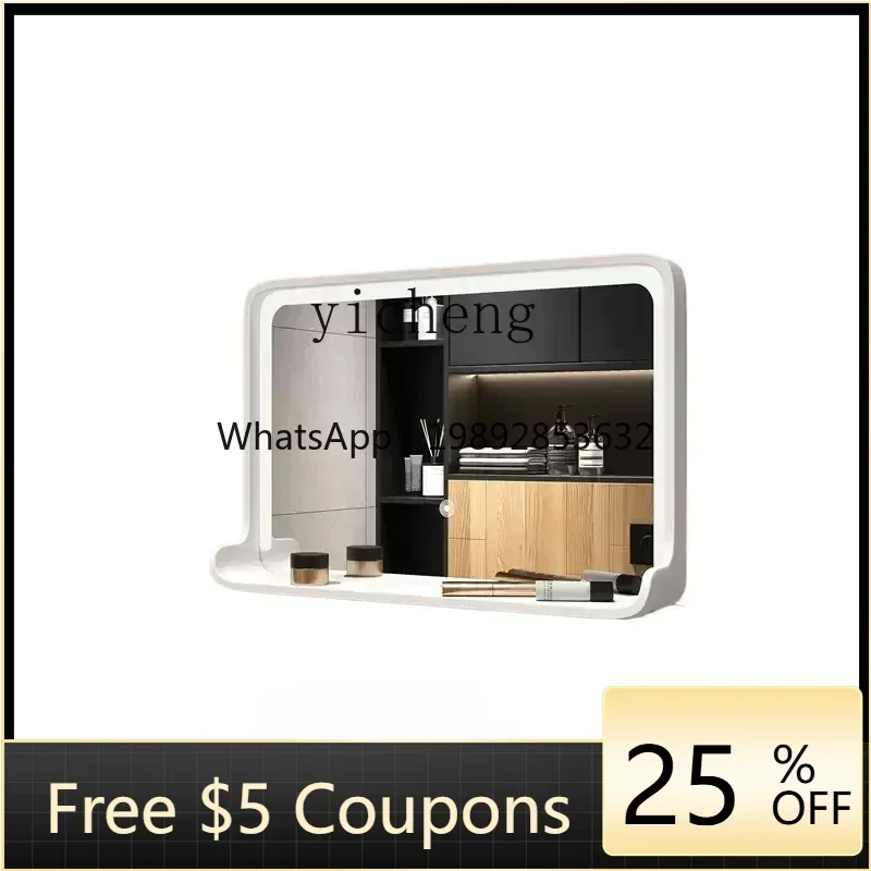 

FF Wall-mounted toilet vanity mirror Wall-mounted LED retro vanity mirror with light