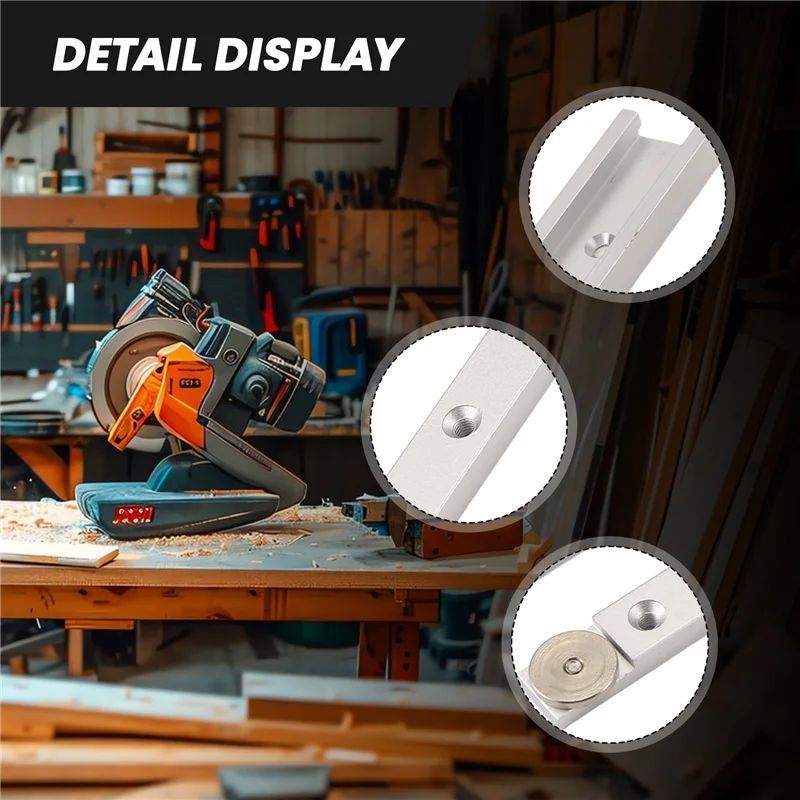 T Track Miter Bar Slider,Aluminium Alloy Miter Bar,Jig And Fixture Bar Slider Table Saw Gauge Rod Wiith Chute