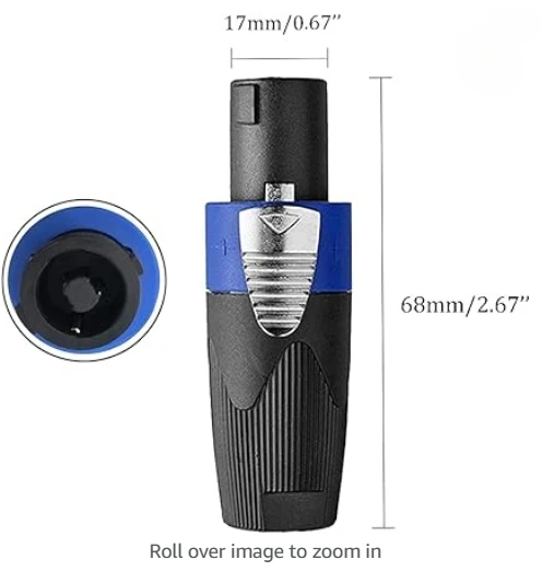 Imagem -02 - Polo Plug Masculino Audio Speaker Connectors Original Novo tipo 4pin Alta Qualidade Original 30 Pcs Nl4fx4