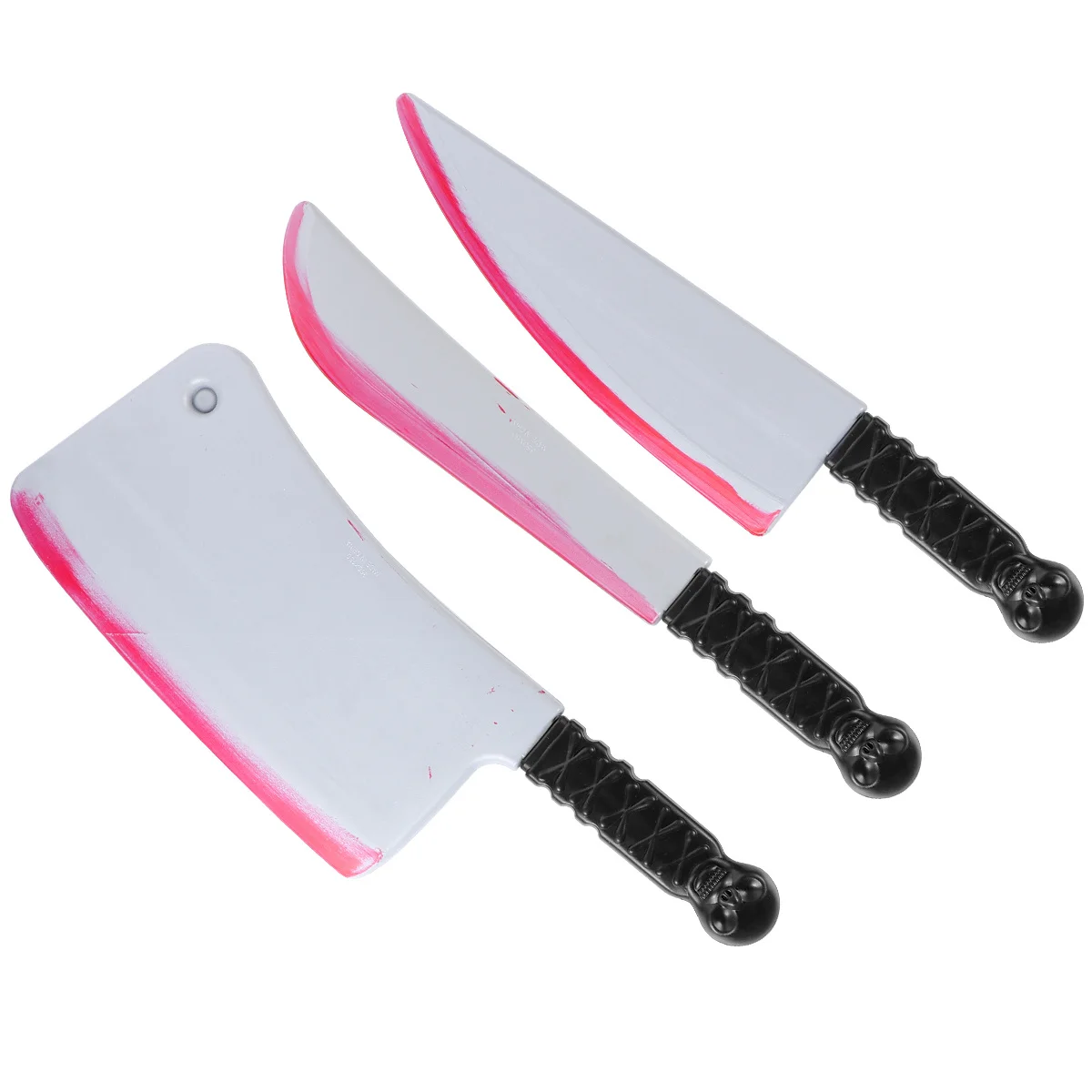 3 stuks gesimuleerde bloedige messen set lichtgewicht realistische Halloween rekwisieten kostuum partij horror decoratie Halloween bloedige messen