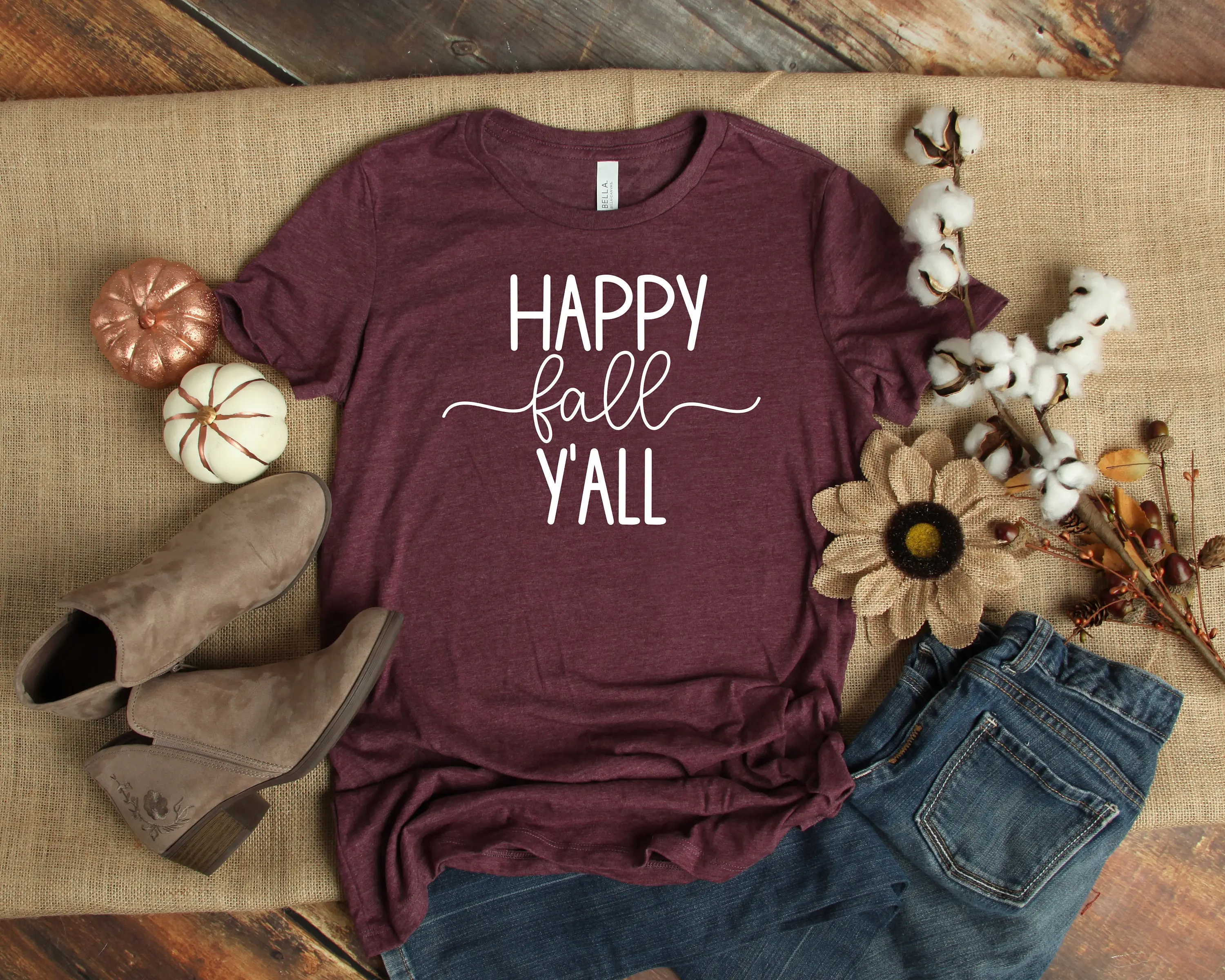 Happy Fall Y'all T Shirt Thankgiving Cute Autumn Thanksgiving Day Pumpkin