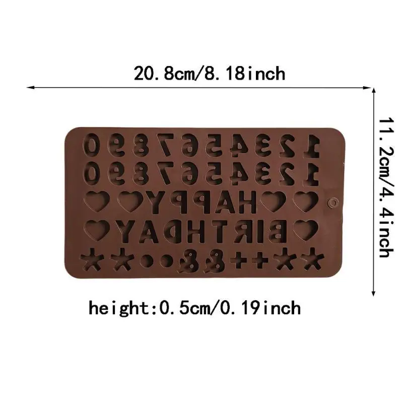 Silicone Alphabet Number Chocolate Molds Non Stick Food Safe Perfect For DIY Cake Decoration Birthday Party Baking