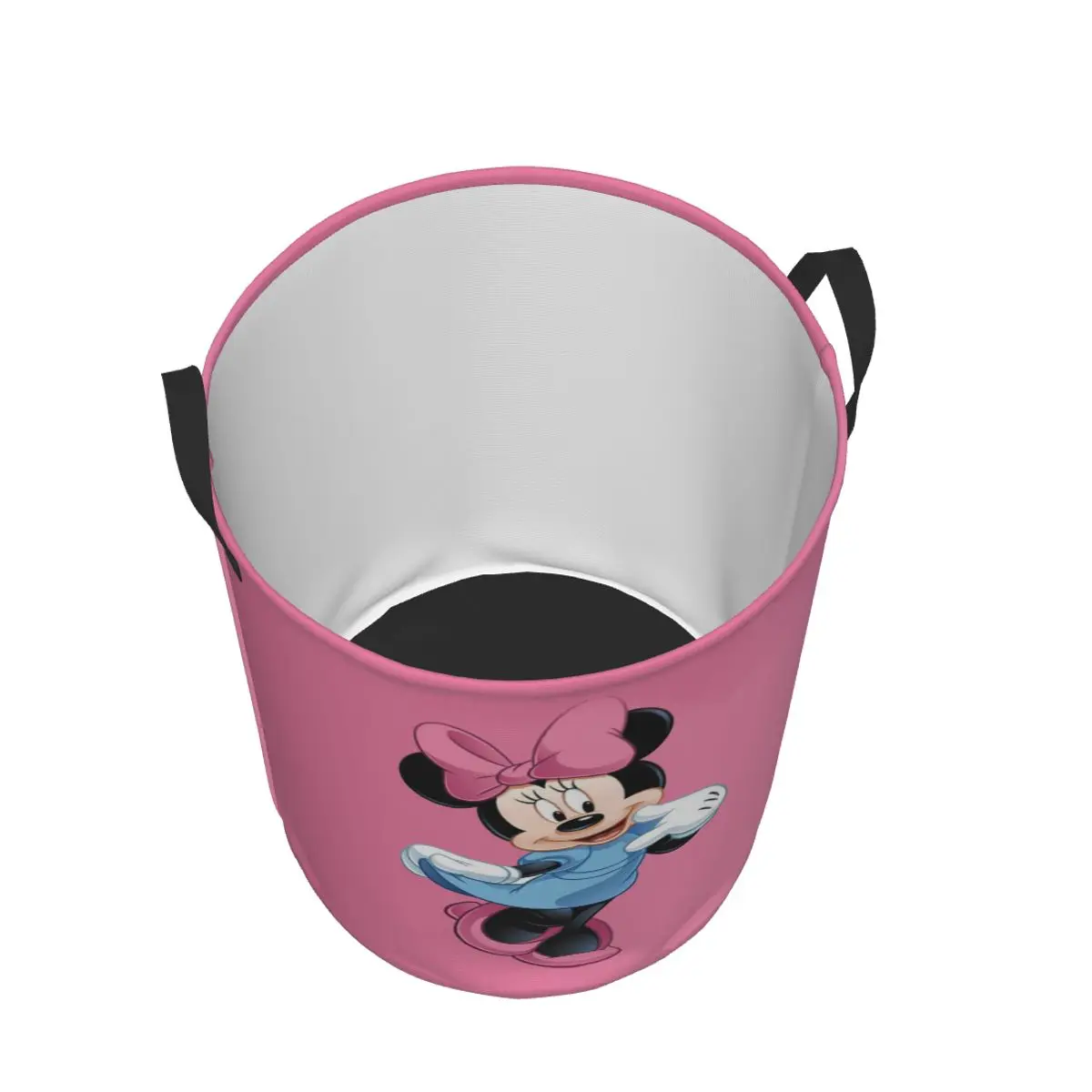 Custom Cartoon Mickey Mouse Minnie Laundry Basket Collapsible Disney Clothing Hamper Toys Organizer Storage Bins