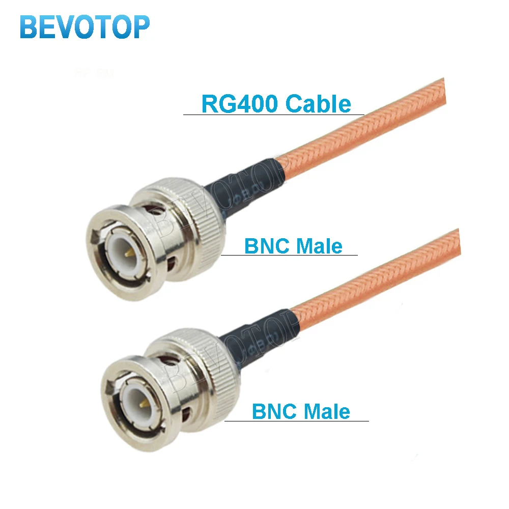 RG400 Cable Double Shielded BNC Male to BNC Male Plug High Quality Low Loss 50-3 50 Ohm RF Coaxial Cable Jumper Adapter BEVOTOP
