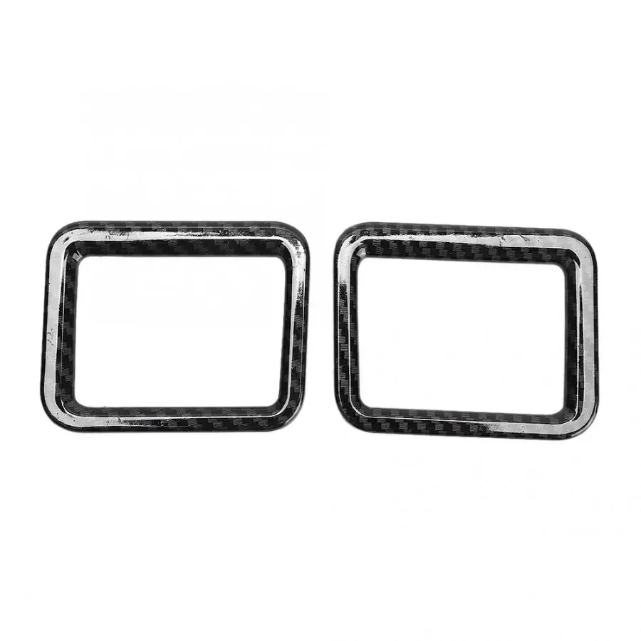 2Pcs Front Upper Dashboard Side Vent Frame Cover Carbon Fiber Texture Fit for Toyota HiAce 2019 ABS Material car accessories