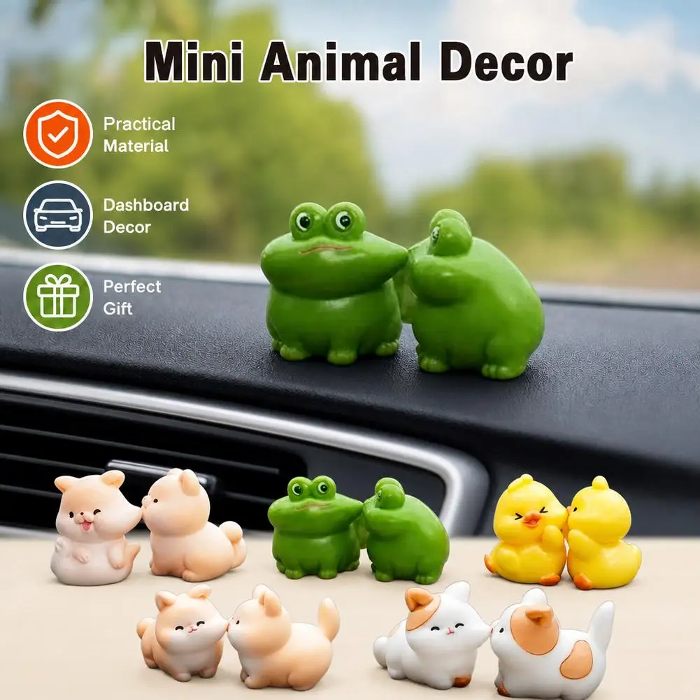 2Pcs creative and adorable cat and rabbit face car accessories interior decorations for cars, center console decorative items