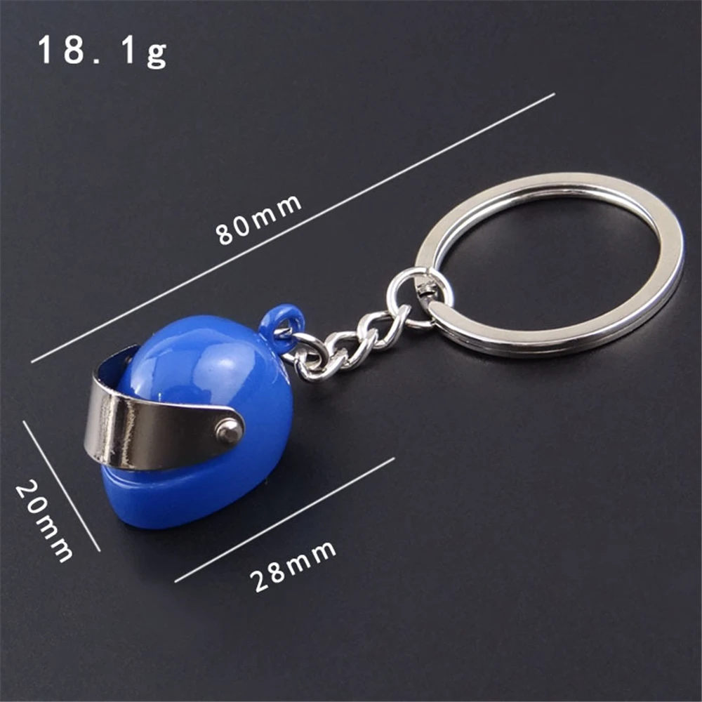 Creative Simulation Motorcycle Helmet keychains Exquisite Mini Stereo Cap Model Backpack Key Pendant For Men Gift